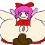 Strange Ribbon is crying because she made a turd- Kirby hentai Mom